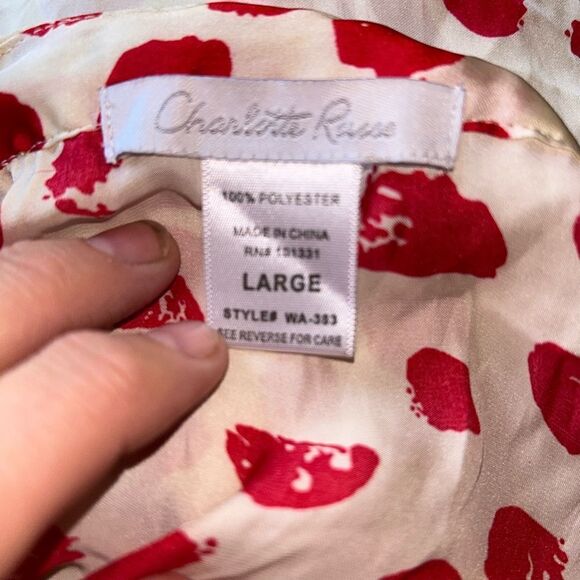 Charlotte Russe ruffle tank top size L - Picture 4 of 4